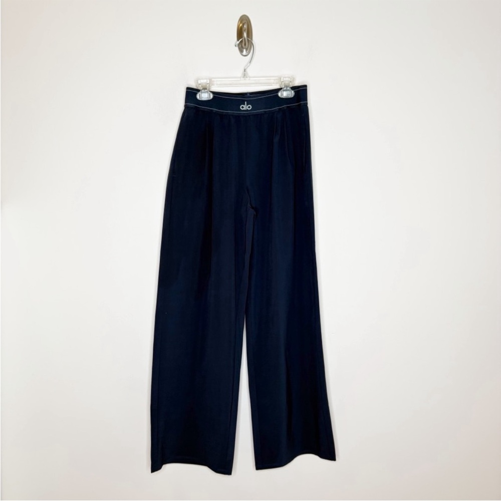ALO Yoga Black Wide-Leg Lounge Pants